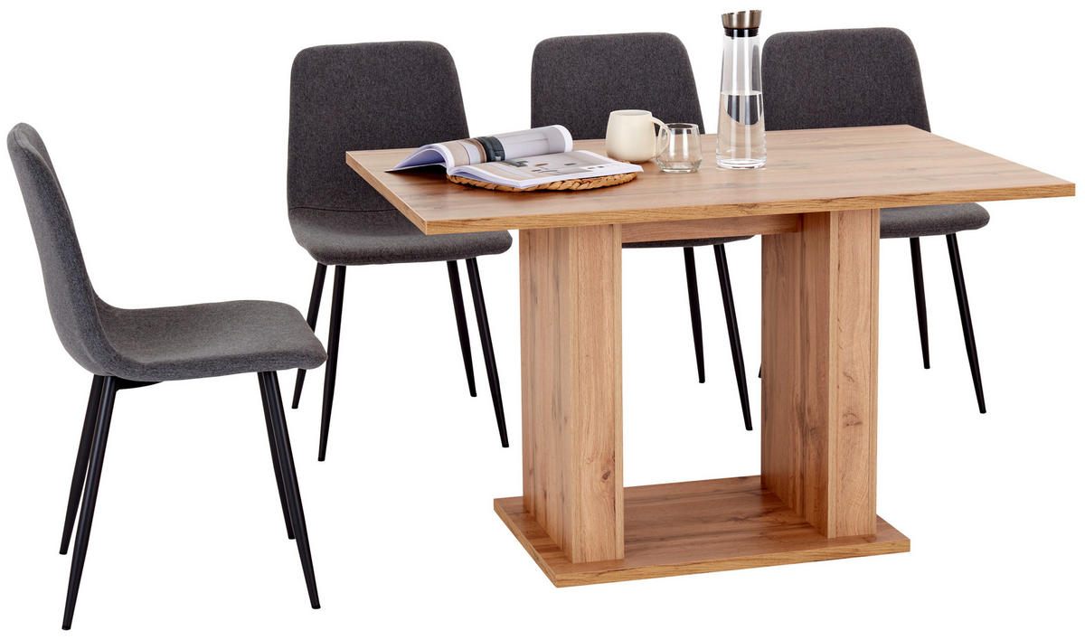 ESSTISCH rechteckig Eichefarben  - Eichefarben, MODERN, Holzwerkstoff (120/80/74cm) - home24