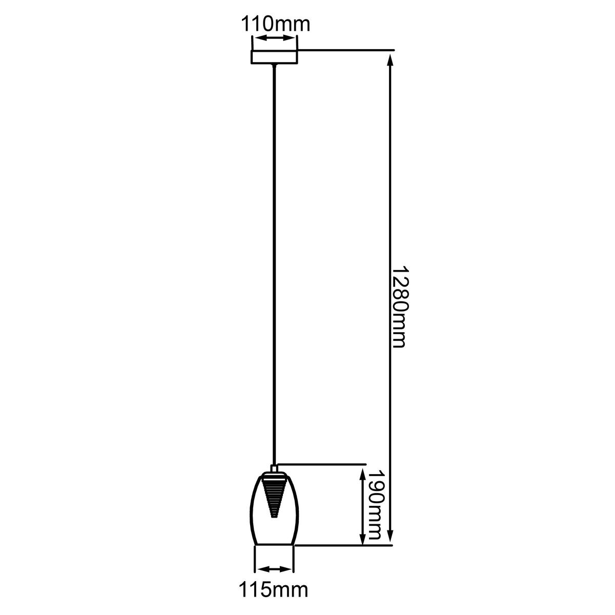 LED-HÄNGELEUCHTE 11,5/128 cm    - Chromfarben/Grau, Design, Glas/Metall (11,5/128cm) - Brilliant