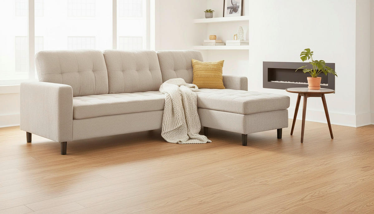 ECKSOFA ARDEN Creme Struktur Rückenkissen  - Creme/Schwarz, Design, Kunststoff/Textil (231/153cm) - MID.YOU