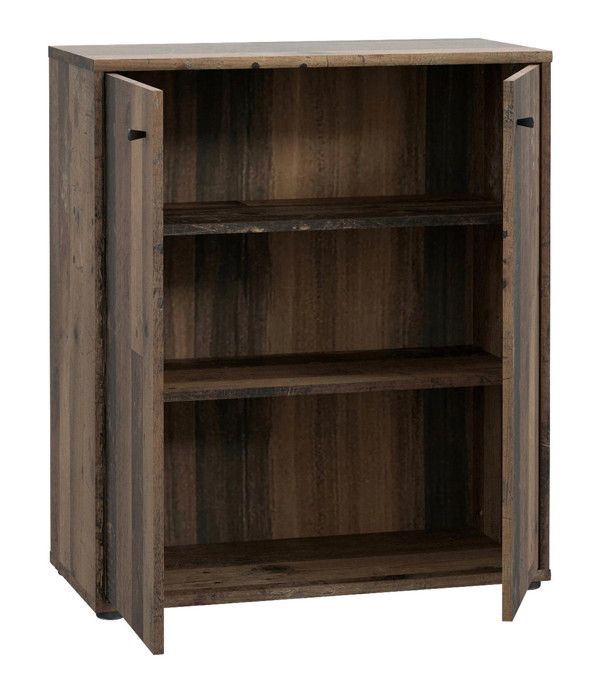 COMMODE 73,7/85,5/34,8 cm  in Dunkelbraun, Graubraun  - Dunkelbraun/Graubraun, Design, Holzwerkstoff (73,7/85,5/34,8cm)