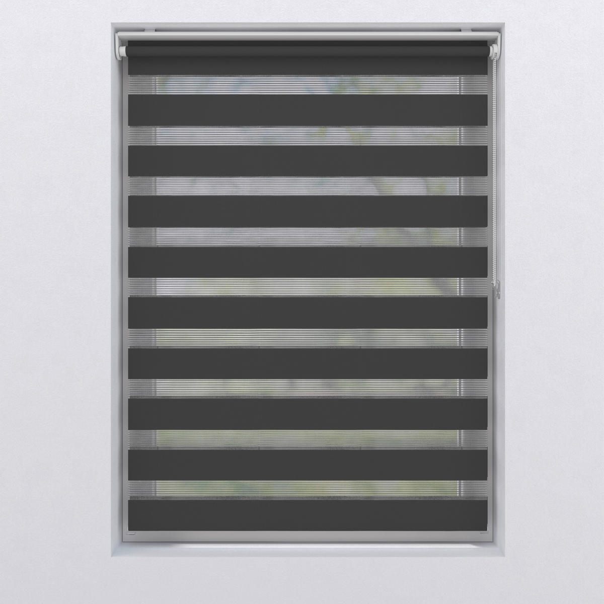 DOPPELROLLO  halbtransparent  60/150 cm    - Grau, Basics, Textil (60/150cm)