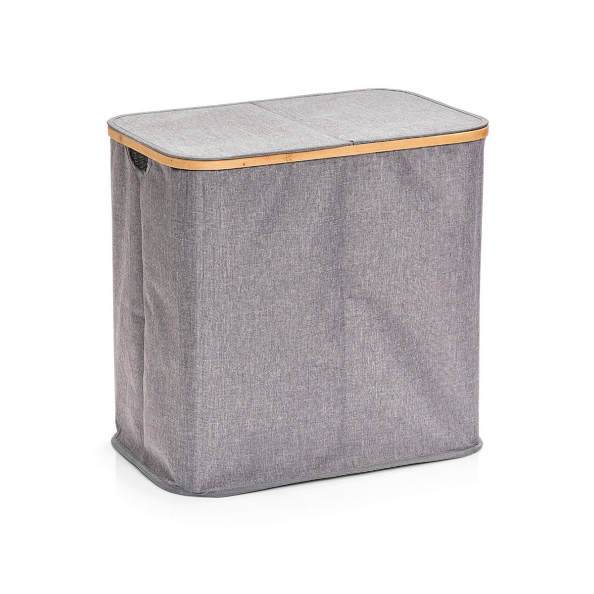 WÄSCHESAMMLER - Grau, Basics, Holz/Textil (54/51/34cm) - Zeller Present