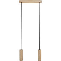 ZÁVESNÉ SVIETIDLO, 37/90-140 cm  - čierna/prírodná farba, Natur, drevo (37/90-140cm)