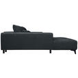ECKSOFA  in Chenille Dunkelgrau  222/279 cm  - Dunkelgrau/Schwarz, KONVENTIONELL, Kunststoff/Textil (222/279cm) - Hom`in