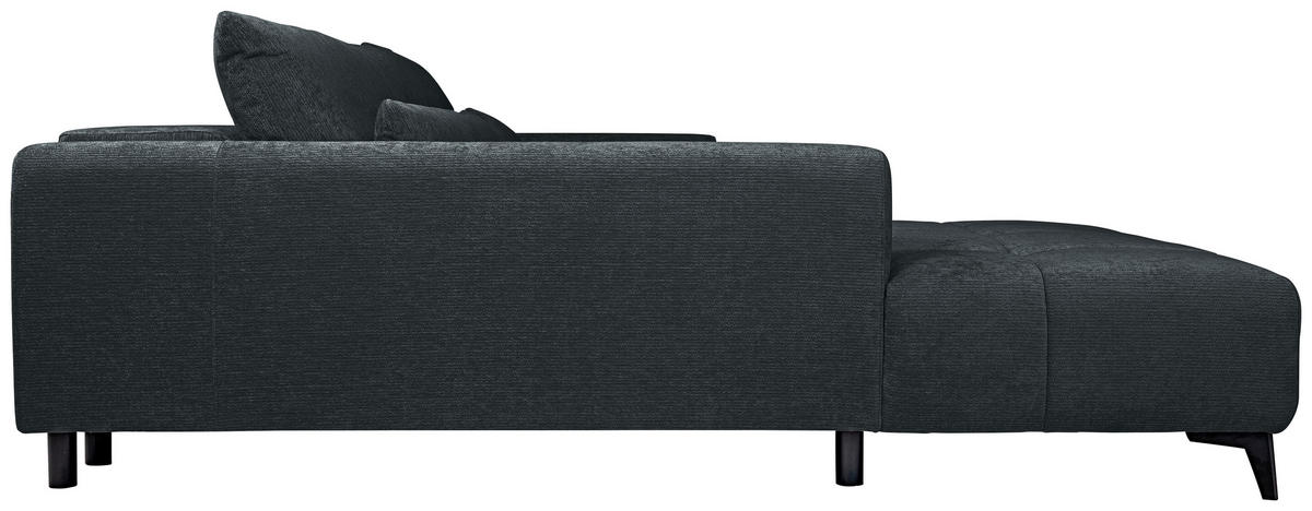 HÖRNSOFFA i chenille mörkgrå  - mörkgrå/svart, Klassisk, textil/plast (222/279cm) - MID.YOU