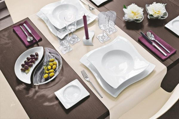 Fine China FRÜHSTÜCKSTELLER rechteckig - Weiß, Basics, Keramik (20/26cm) - Villeroy & Boch