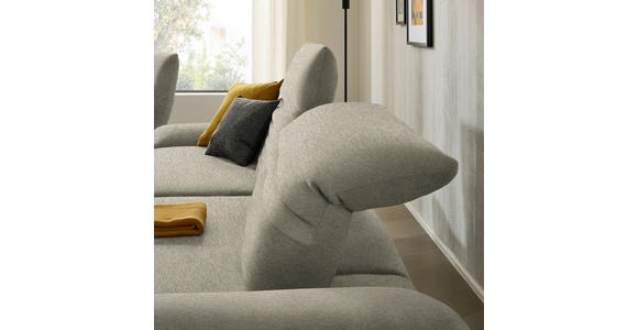 ECKSOFA  in Teddystoff Graubraun  280/170-195 cm  - Graubraun/Schwarz, Design, Textil/Metall (280/170-195cm) - Dieter Knoll