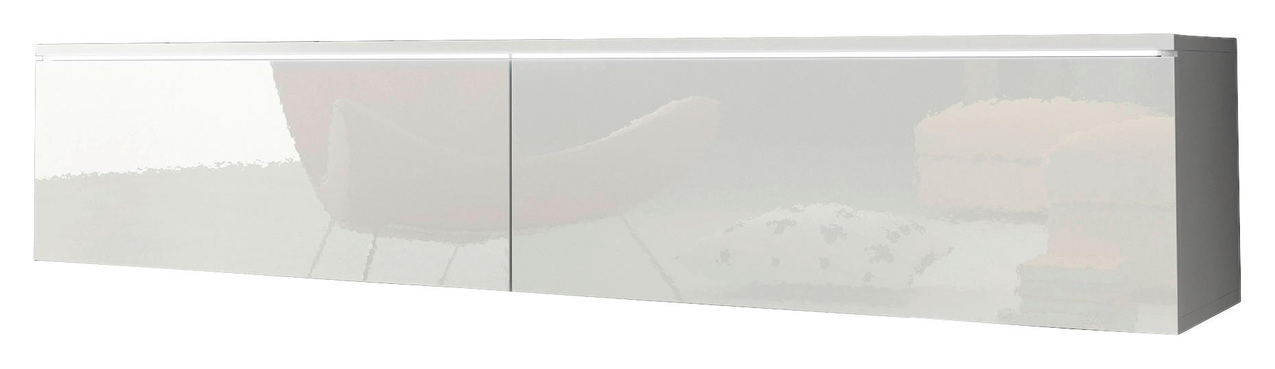 LOWBOARD Weiß Hochglanz  - Weiß Hochglanz/Weiß, LIFESTYLE, Kunststoff (140/30/33cm) - P & B