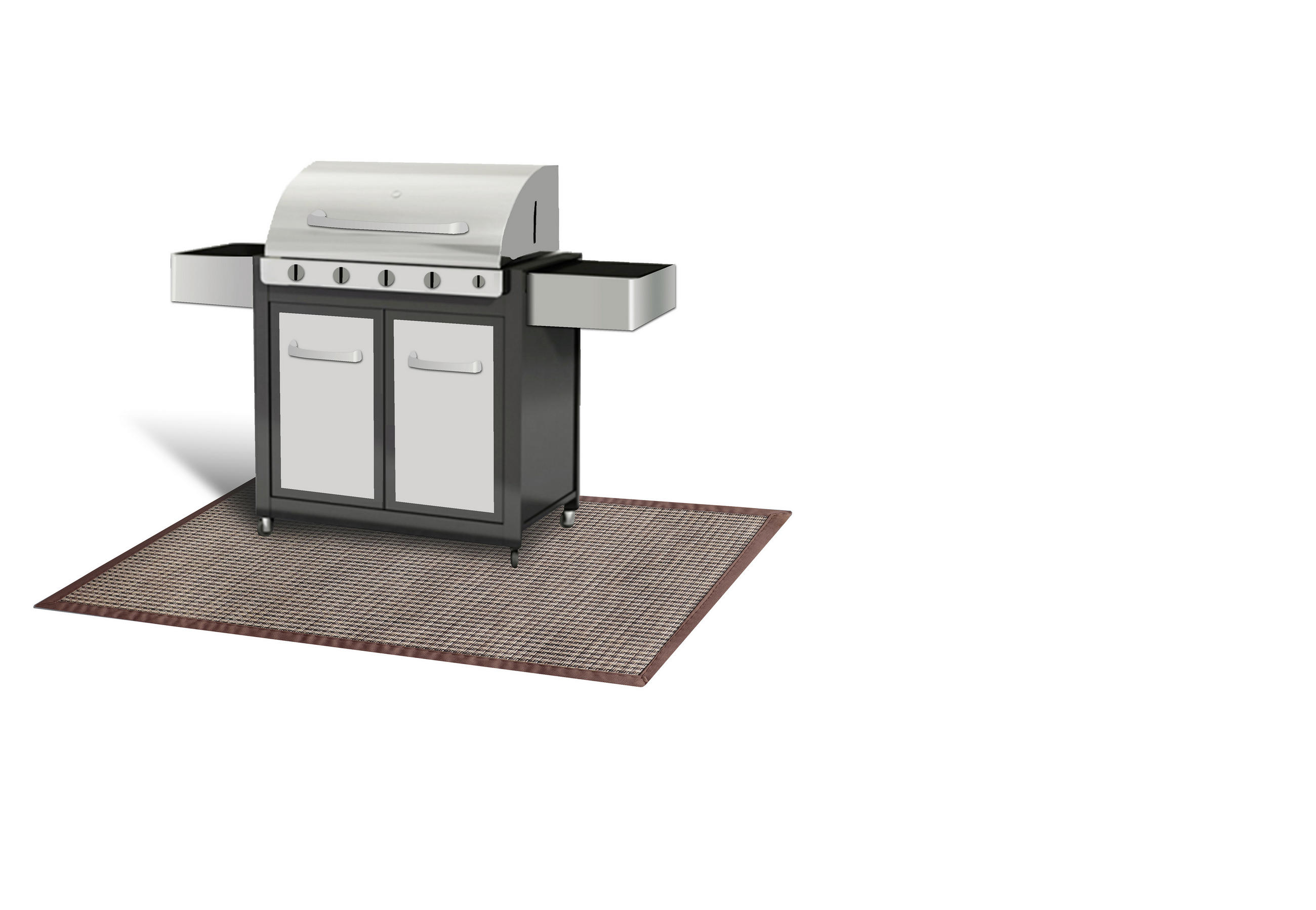 TEPIH ZA UNUTAR./VANJ. UPORAB 90/120 cm   srebrne boje  Milo  - srebrne boje, Basics, tekstil (90/120cm)