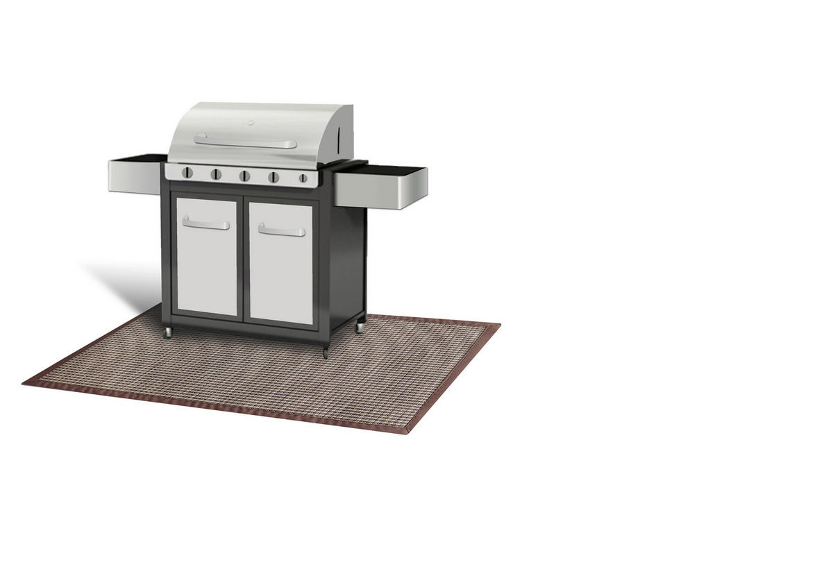 TEPIH ZA UNUTAR./VANJ. UPORAB 90/120 cm   srebrne boje  Milo  - srebrne boje, Basics, tekstil (90/120cm)