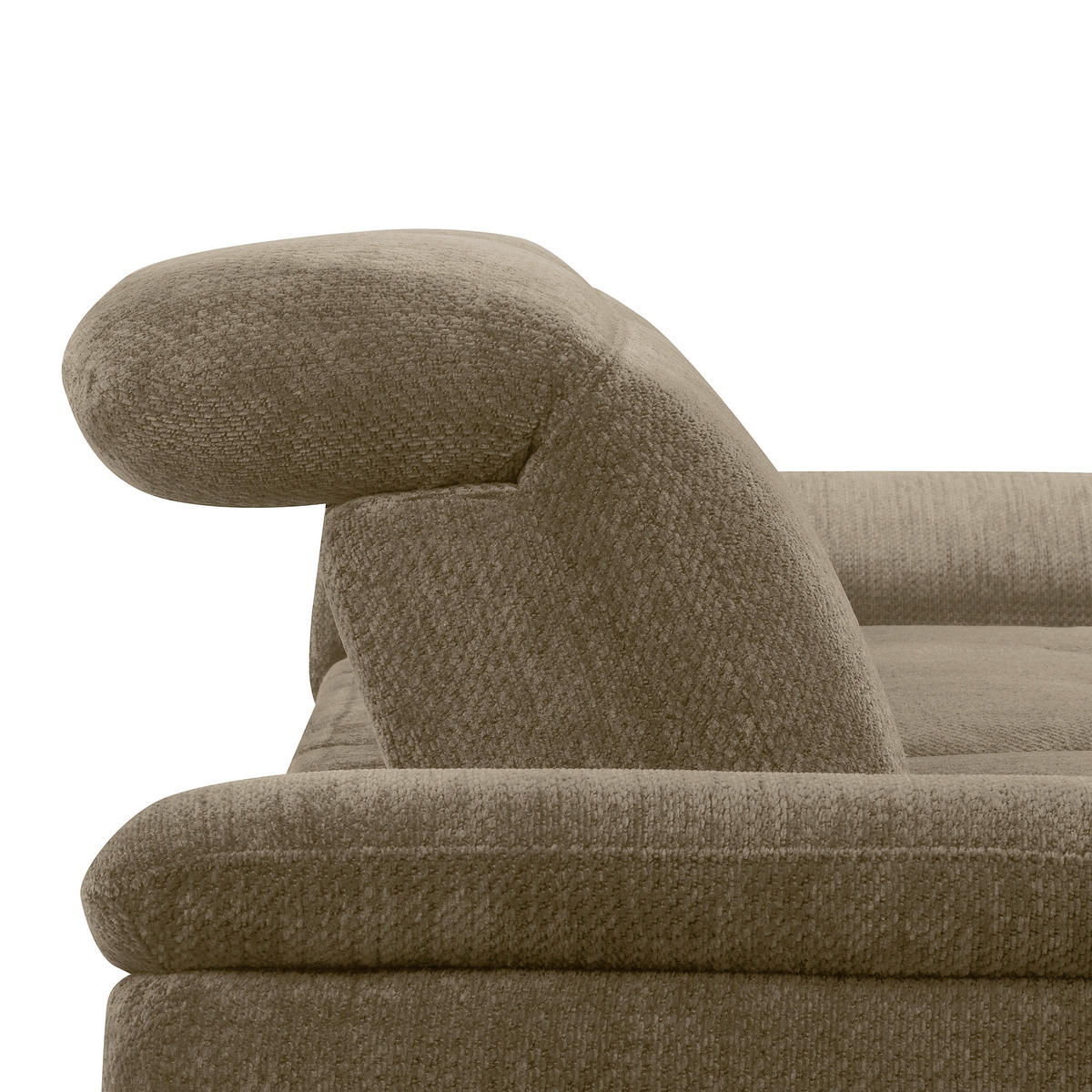 ECKSOFA  Webstoff Taupe  - Taupe/Schwarz, Design, Textil/Metall (268/195cm) - Livetastic