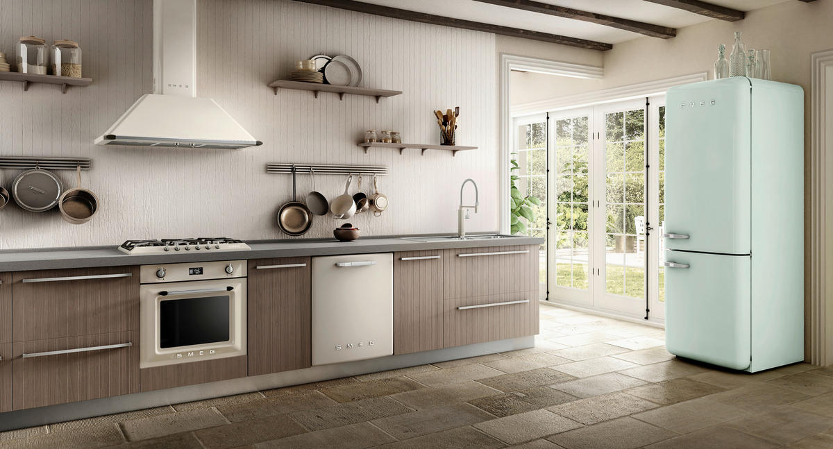 DUNSTABZUGSHAUBE KT90PE  - Creme, Basics, Metall (90/74/53cm) - SMEG