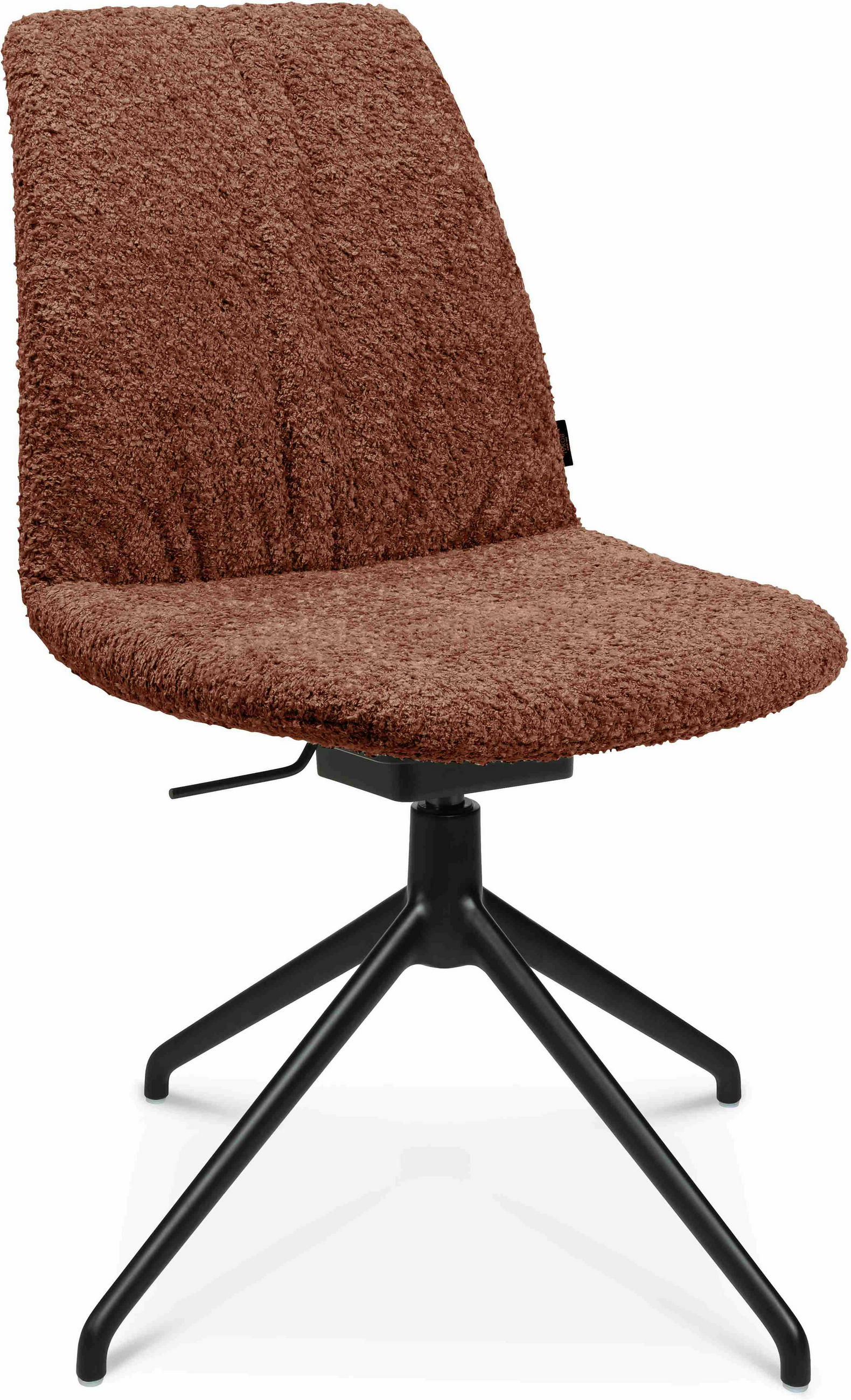 STUHL  in Aluminium Bouclé  - Schwarz/Alufarben, Design, Textil/Metall (46/81,5-84,5/55cm) - Johann Jakob