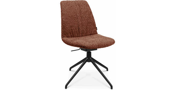 STUHL in Aluminium Bouclé Metall, Textil - Schwarz/Alufarben, Design, Textil/Metall (46/81,5-84,5/55cm) - Johann Jakob