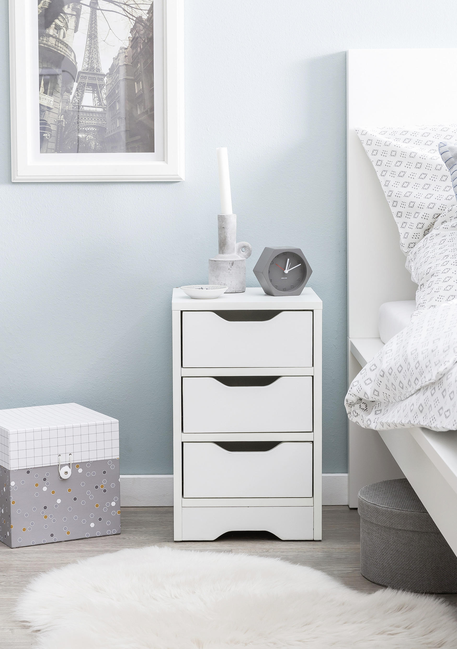 NACHTTISCH 31/49/31 cm in Weiss - Weiss, Modern, Holzwerkstoff (31/49/31cm) - MID.YOU
