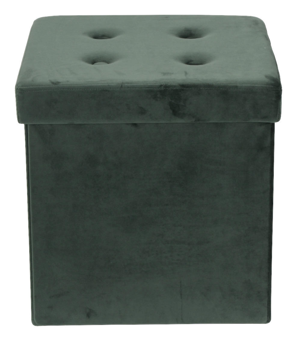 SITZBOX Samt Grün - Grün, MODERN, Textil (38/38/38cm) - Carryhome