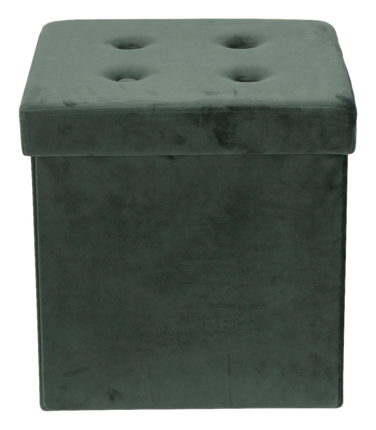 SITZBOX in Textil, Holzwerkstoff Grün  - Grün, Modern, Holzwerkstoff/Textil (38/38/38cm) - Carryhome