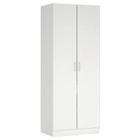 DREHTÜRENSCHRANK 78,5/200,4/49,75 cm,  in Weiß, 2-türig  - Weiß, MODERN, Holzwerkstoff/Metall (78,5/200,4/49,75cm) - MID.YOU