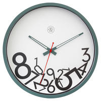 WANDUHR 29,2/29,2/4,2 cm   - Weiss/Grün, Basics, Kunststoff (29,2/29,2/4,2cm)