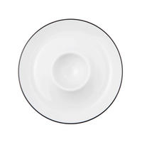 KALÍŠEK NA VEJCE porcelán keramika 13 cm - bílá/černá, Lifestyle, keramika (13cm) - Seltmann Weiden