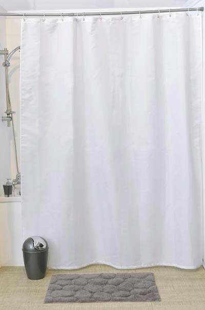 KOPALNIŠKA ZAVESA  TENDANCE   180/200 cm          bela  - bela, Konvencionalno, umetna masa (180/200cm) - Homeware