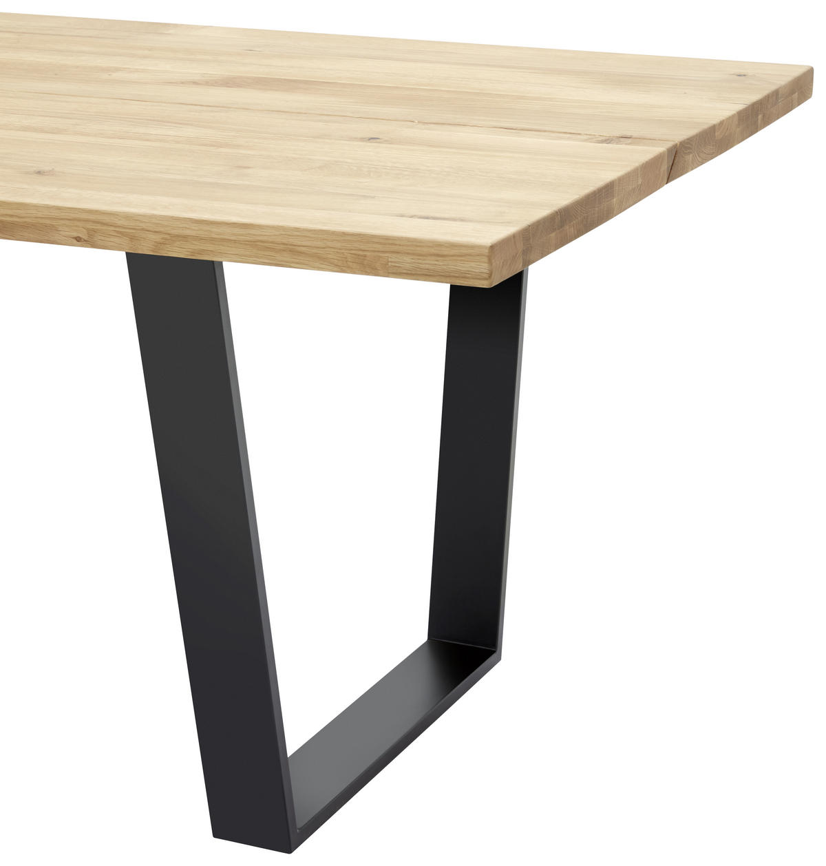 ESSTISCH in Holz, Metall 200/100/78 cm  - Eichefarben/Schwarz, Konventionell, Holz/Metall (200/100/78cm) - Voleo