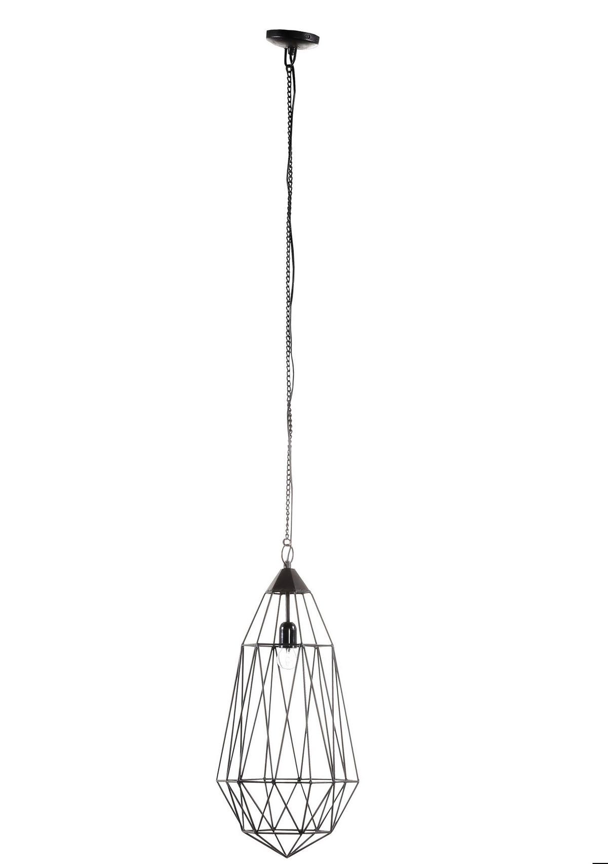 HÄNGELEUCHTE 30/60/30 cm   - Schwarz, Design, Metall (30/60/30cm)
