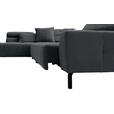 ECKSOFA in Feincord Anthrazit 219/311 cm - Anthrazit/Schwarz, KONVENTIONELL, Textil/Metall (219/311cm) - Hom`in