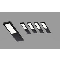 UNTERBAULEUCHTEN-SET 5/0,7/17 cm   - Schwarz, Basics, Metall (5/0,7/17cm)