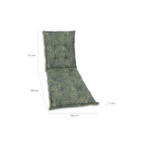 LIEGENAUFLAGE in Grün Blätter  - Grün, Basics, Textil (60/7/190cm)