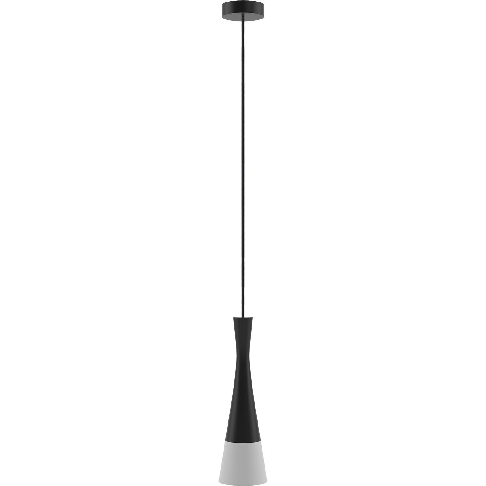 HÄNGELEUCHTE 12/150 cm  - Schwarz/Weiß, Design, Holz/Textil (12/150cm)