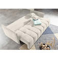 SCHLAFSOFA Plüsch Creme  inkl. Zierkissen, Rückenkissen, Bettkasten, Schlaffunktion, Rücken echt, Liegefläche im Originalstoff  - Creme/Schwarz, KONVENTIONELL, Kunststoff/Textil (200/73/105cm) - Carryhome