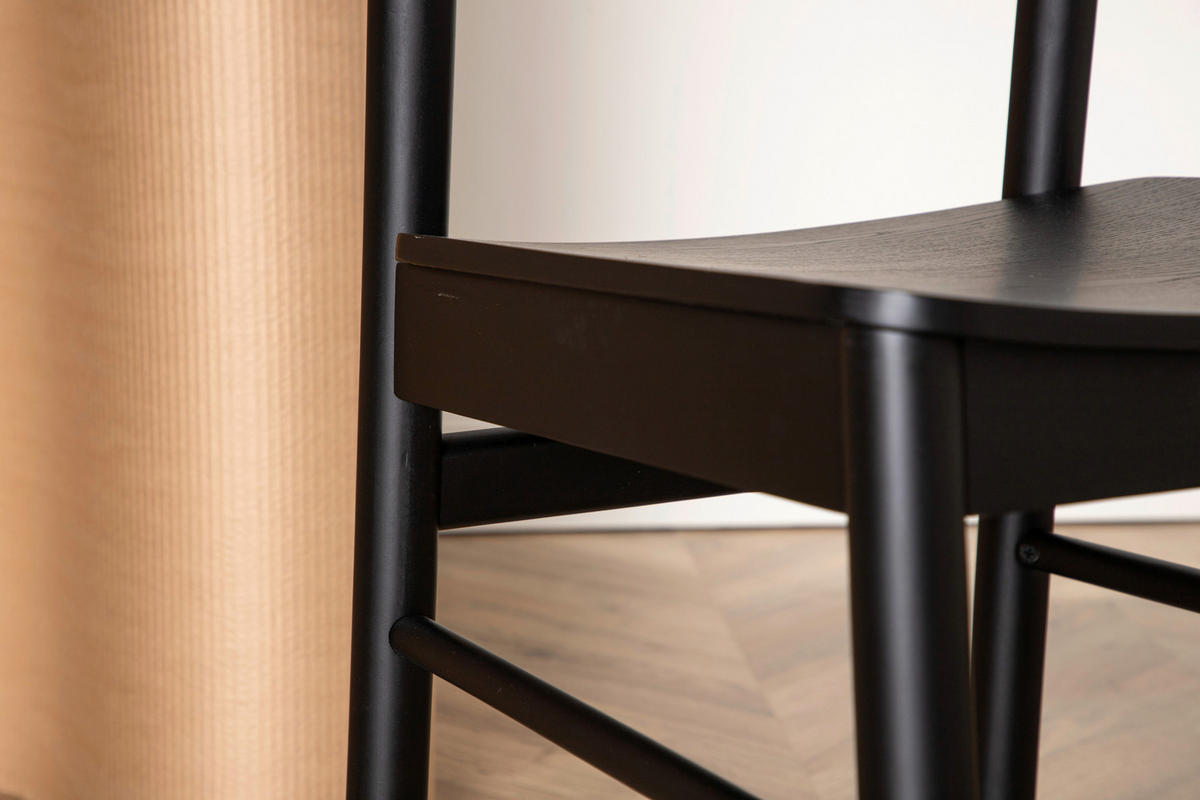 STOLSET 2 styck  - svart, Design, trämaterial/trä (45.5/82/48cm) - Livetastic