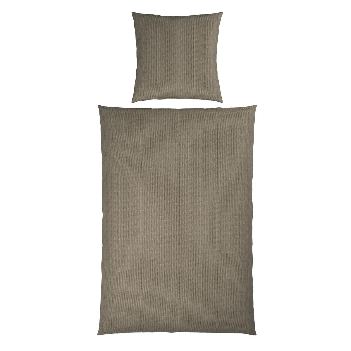 WENDEBETTWÄSCHE Satin 155/220 cm  - Taupe, Textil (155/220cm) - Bio:Vio