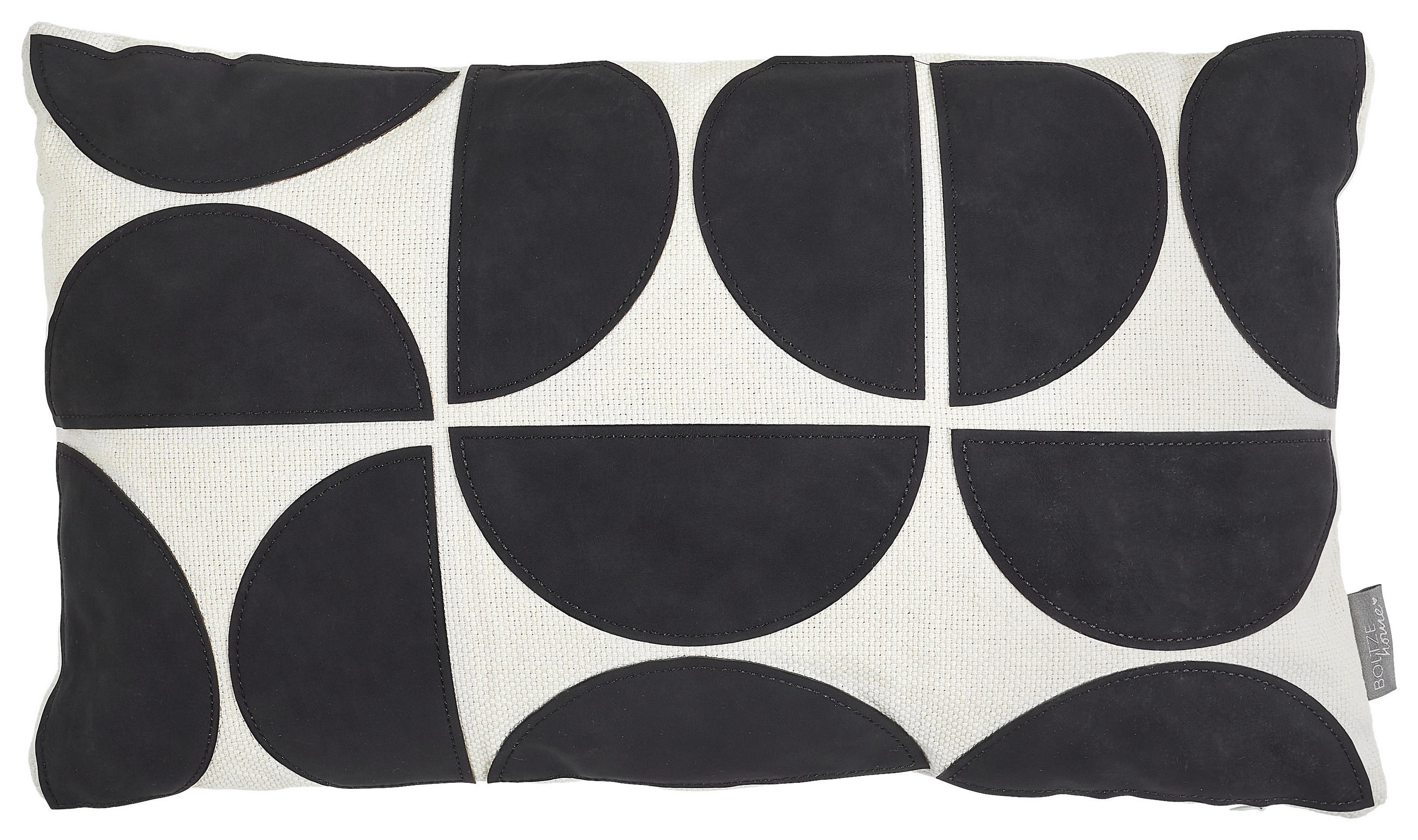 ZIERKISSEN  - Schwarz/Weiß, Basics, Textil (28/48/11cm) - Boltze Home