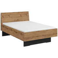 BETT 120/200 cm Graphitfarben, Eichefarben, Eiche Artisan  - Eichefarben/Graphitfarben, Trend (120/200cm) - Stylife