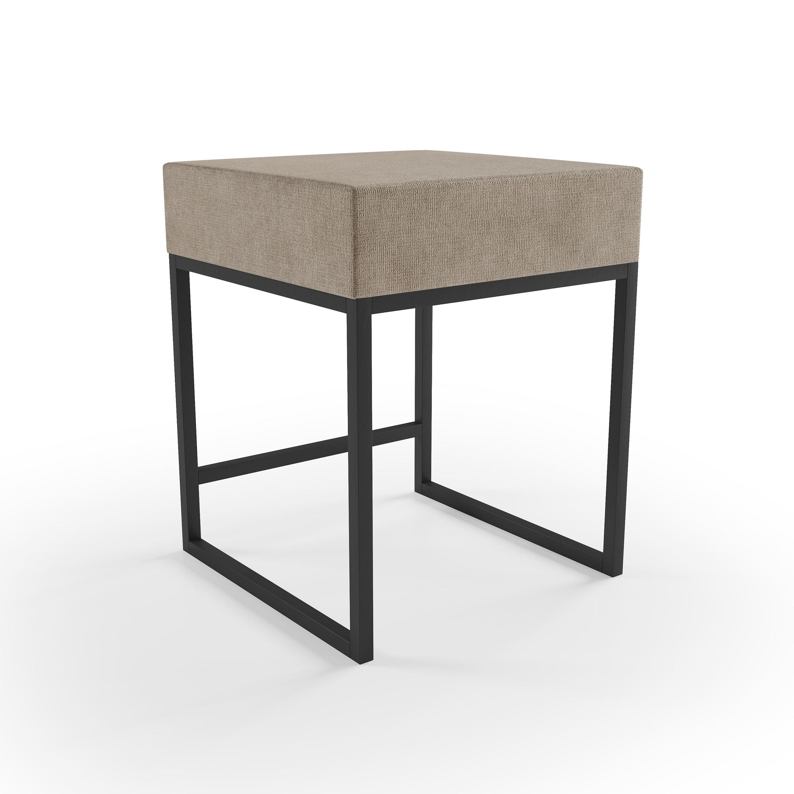 NACHTKÄSTCHEN 45/55/45 cm  in Beige  - Beige/Schwarz, Design, Textil/Metall (45/55/45cm) - Esposa