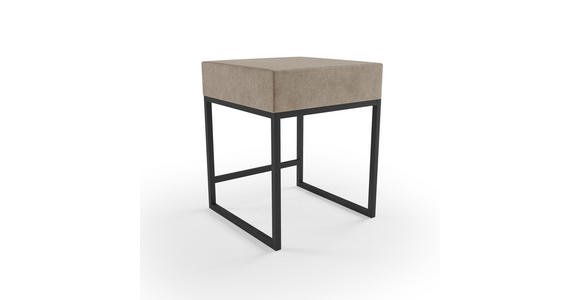 NACHTSCHRANK 45/55/45 cm - Beige/Schwarz, Design, Textil/Metall (45/55/45cm) - Esposa
