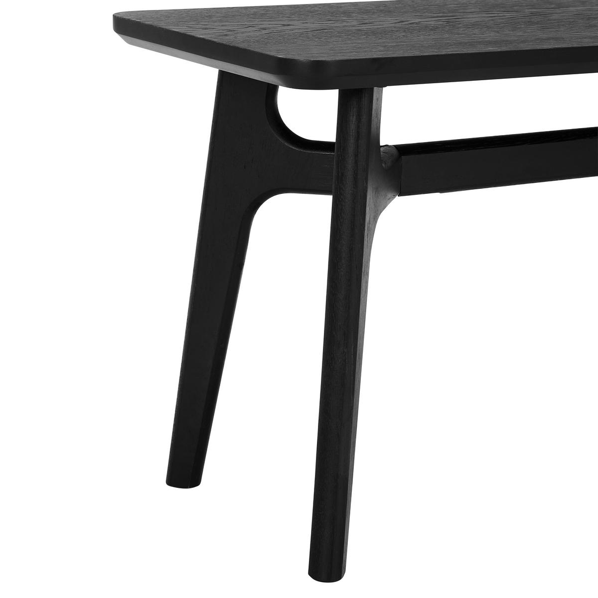 SITZBANK 120/45/35 cm Schwarz Eiche furniert, massiv  - Schwarz, Design, Holz (120/45cm) - Livetastic