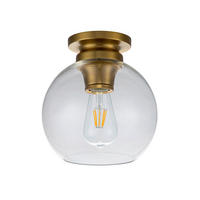 DECKENLEUCHTE Tabby 21.6/23.5 cm   - Messingfarben, KONVENTIONELL, Glas/Metall (21.6/23.5cm) - Elstead Lighting