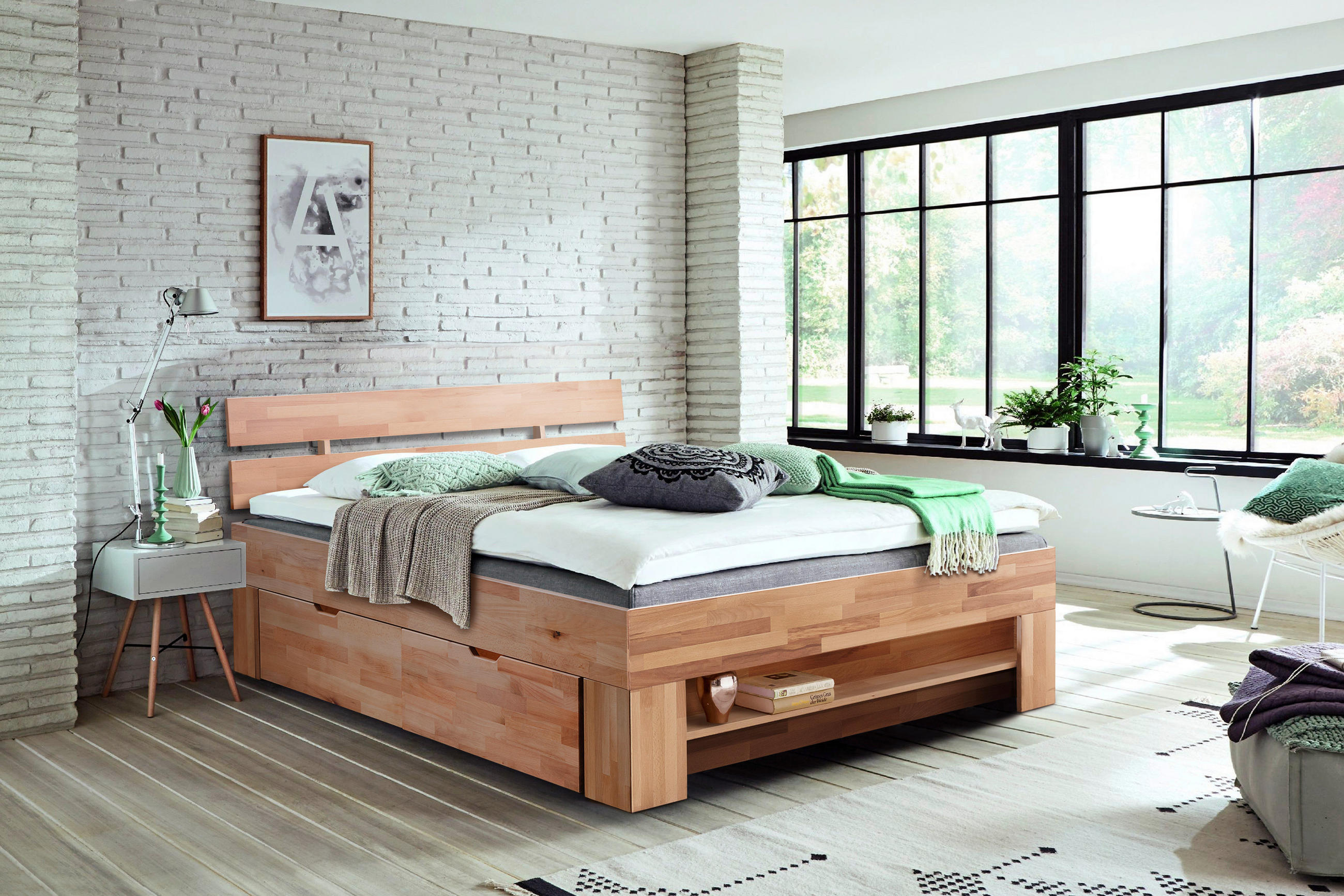 Livetastic POSTEĽ S ÚLOŽNÝM PRIESTOROM, 140/200 cm farba buka