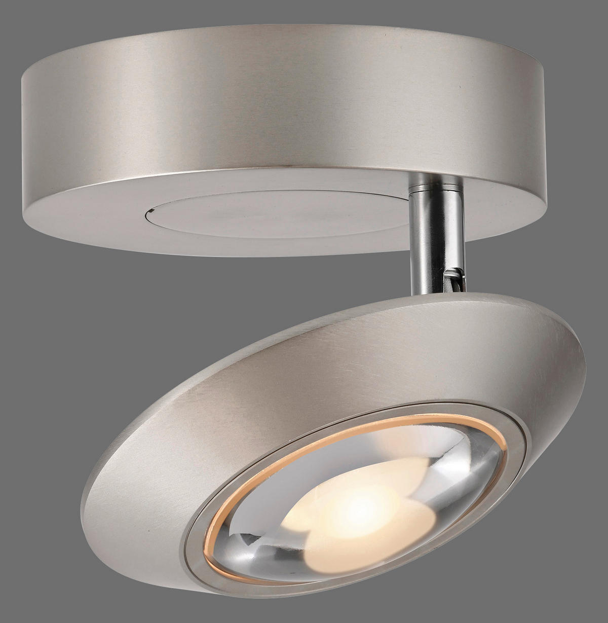 LED-DECKENLEUCHTE Oculis 26/21/20 cm   - Alufarben, MODERN, Glas/Kunststoff (26/21/20cm) - Neuhaus PURE