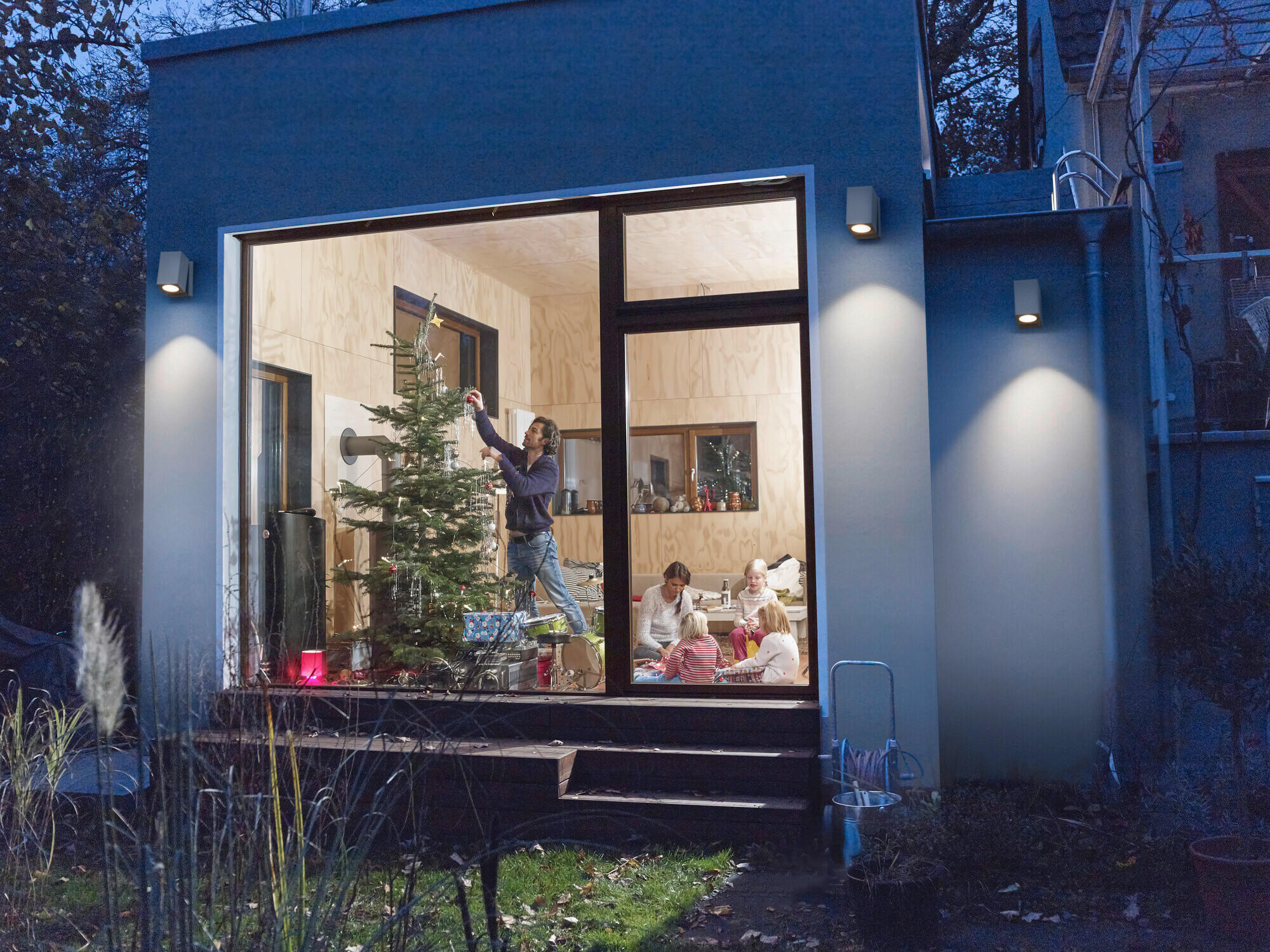 AUßENWANDLEUCHTE 6,6/9,3/10 cm   - Silberfarben, Basics, Metall (6,6/9,3/10cm) - Osram