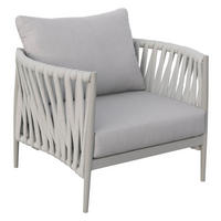 LOUNGESESSEL Hellgrau Aluminium  - Hellgrau, Design, Textil/Metall (91/81/68cm) - Amatio