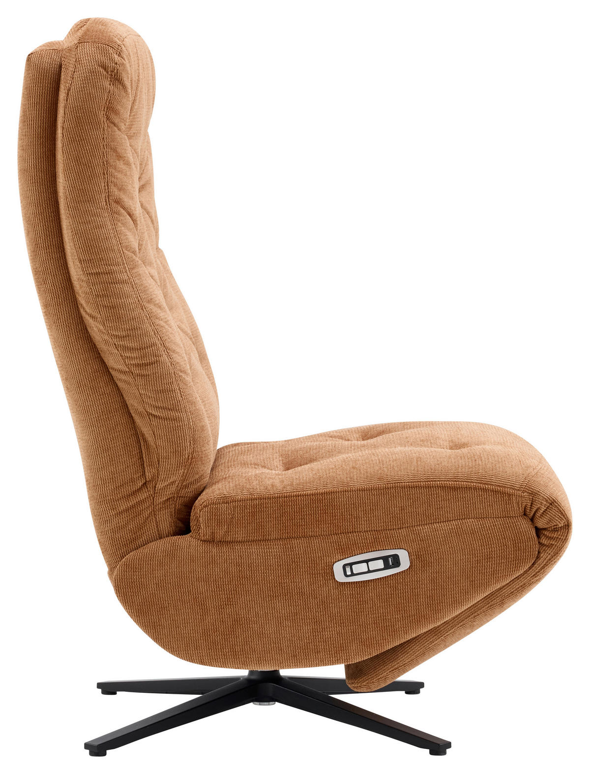 RELAXSESSEL NORA Webstoff    - Rostfarben/Schwarz, Design, Textil/Metall (68/113/84cm) - Livetastic