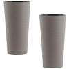 ÜBERTOPF-SET  2-teilig  - Grau, Basics, Kunststoff (30/57cm) - Siena Garden