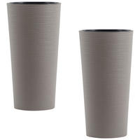 ÜBERTOPF-SET  2-teilig  - Grau, Basics, Kunststoff (25/46,5cm) - Siena Garden