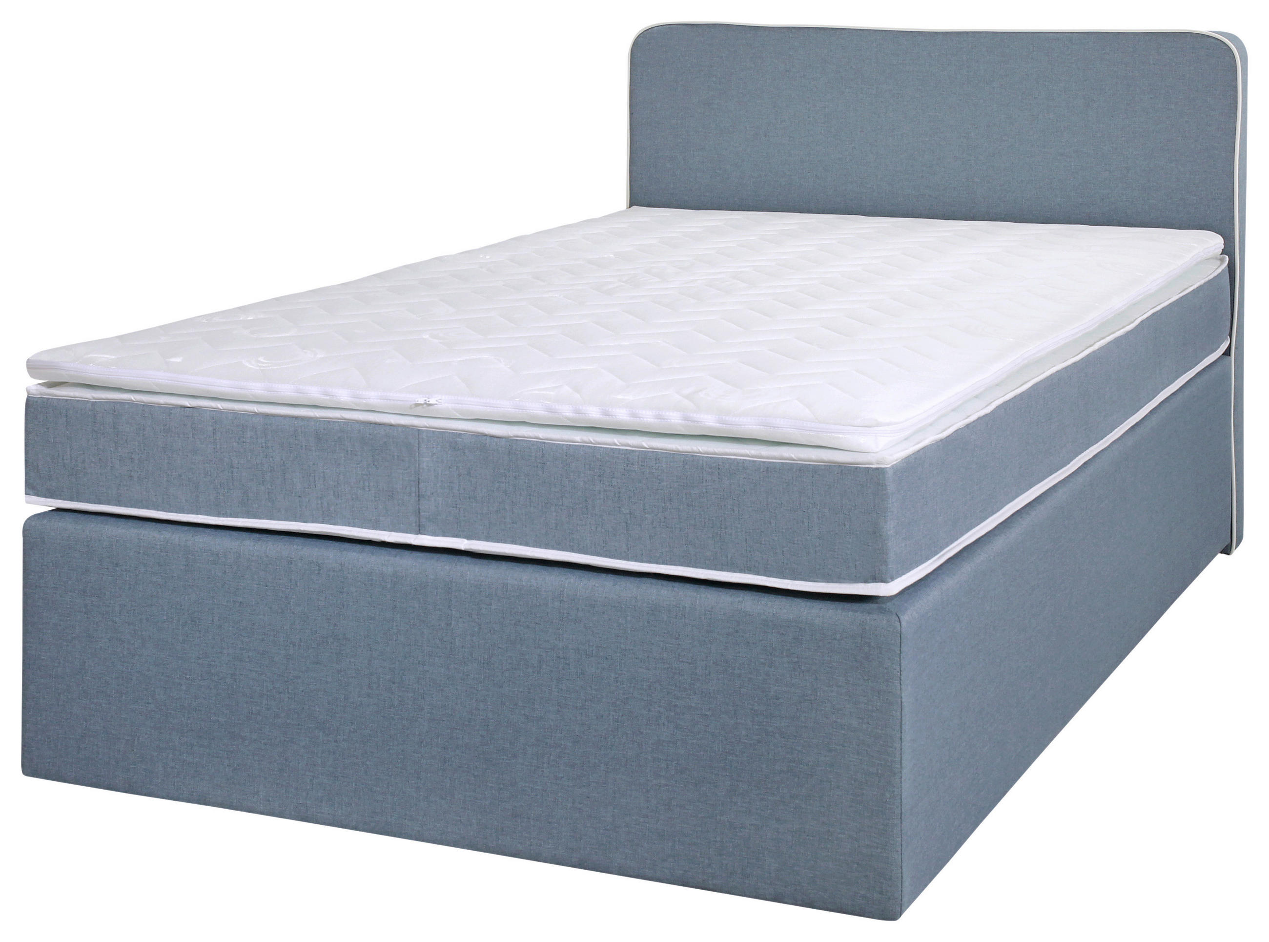 BOXSPRING KREVET  200/120/62 cm    plava  - plava, Dizajnerski, tekstil/pločasti materijal (200/120/62cm) - Xora