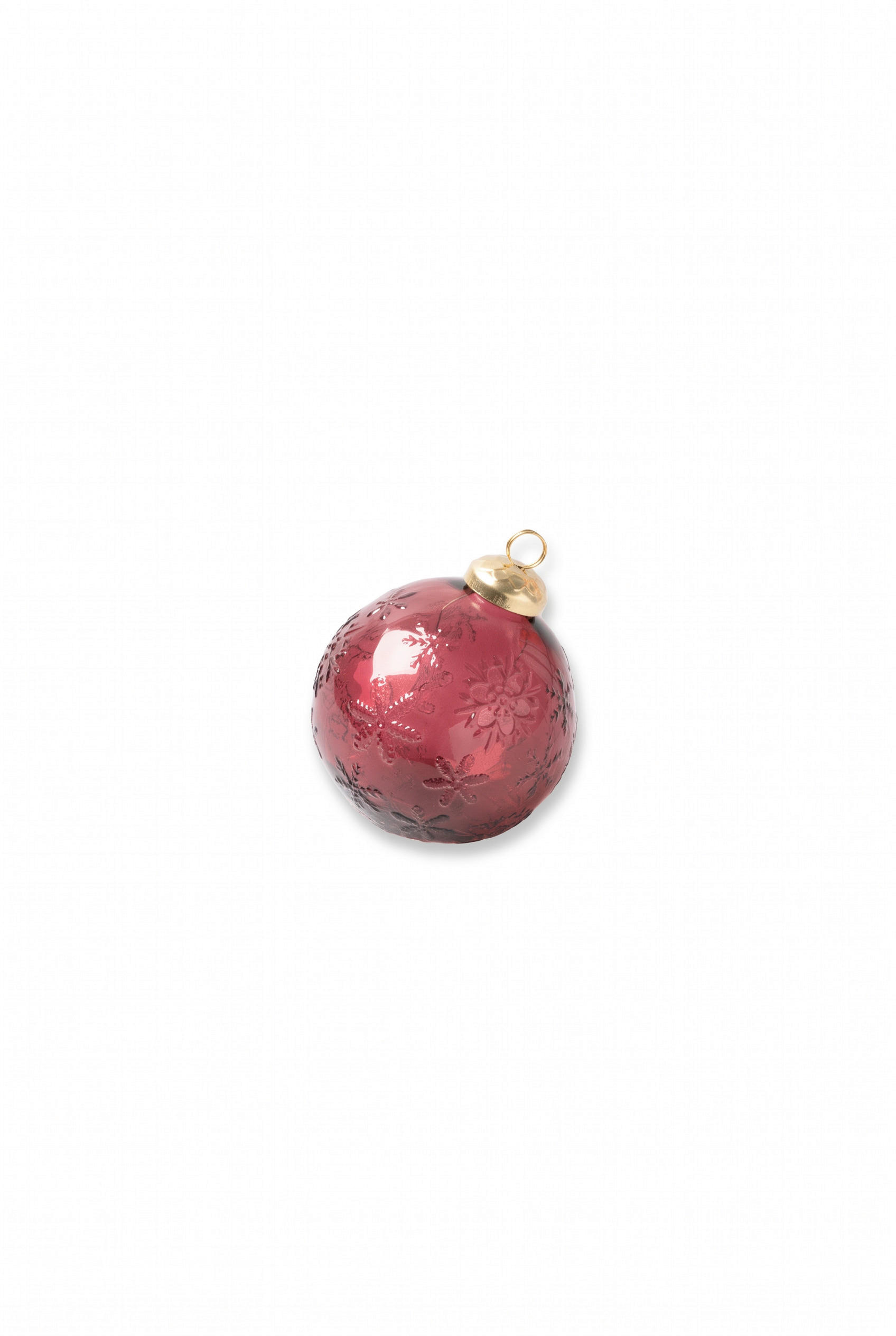 CHRISTBAUMKUGEL 8 cm Winter 2026  - Dunkelrot, Basics, Glas (8cm) - FYNCH-HATTON