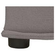 SCHLAFSOFA mit Liegefunktion, Schlafen auf Sitzhöhe, Rücken echt Webstoff Dunkelgrau - Dunkelgrau/Schwarz, KONVENTIONELL, Kunststoff/Textil (256/83/115cm) - Carryhome